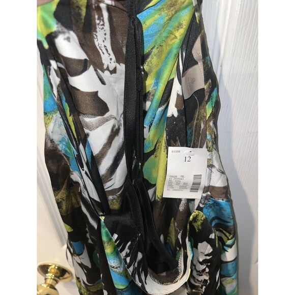 Jonathan Martin dress 12 flowy angel wing tropical belted Y2k Fairy Romantic New - Picture 11 of 12